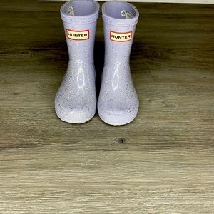 Toddler size 4 Hunter Purple Glitter Rainboots